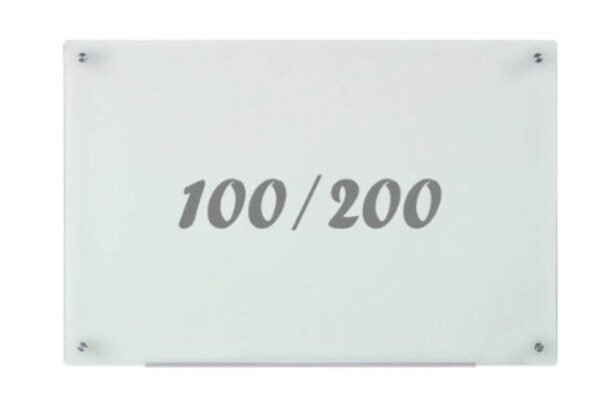 לוח מחיק מגנטי זכוכית 100/200