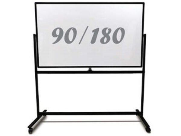 לוח מחיק מגנטי דו צדדי 90/180 + מעמד גלגלים