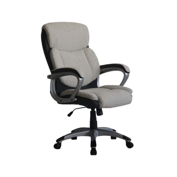 כיסא מנהלים סילבר דמוי עור שחור +בד