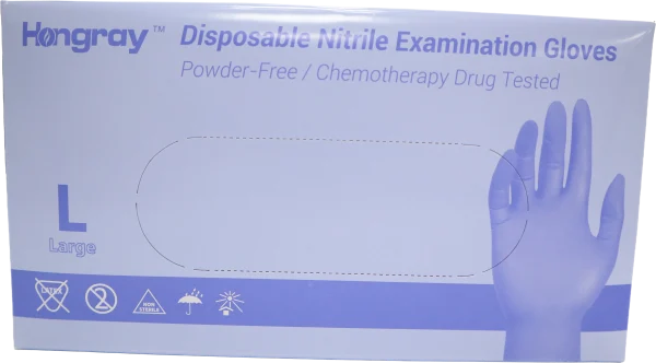 כפפות ויניל ללא אבקה L